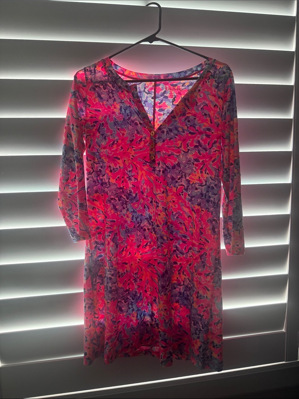 Lilly Pulitzer Pink & Purple Printed Mini Dress